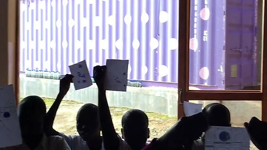 Visa Oshwal Primary School students celebrate their art creations